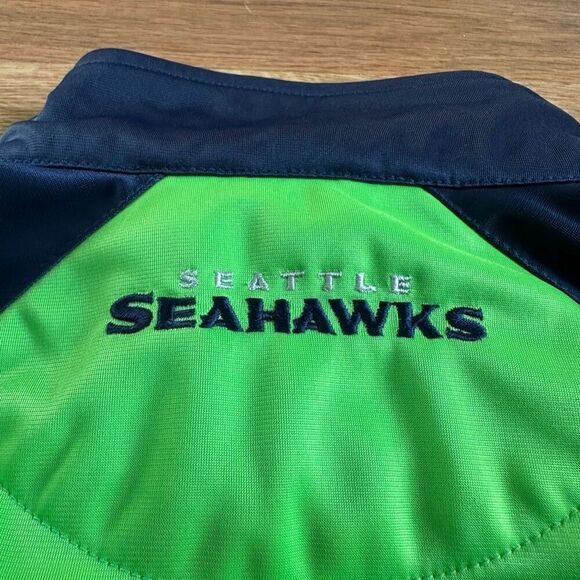NFL  Seattle Seahawks Zip Up Jacket Blue and Green| Women Size Large - Picture 3 of 16